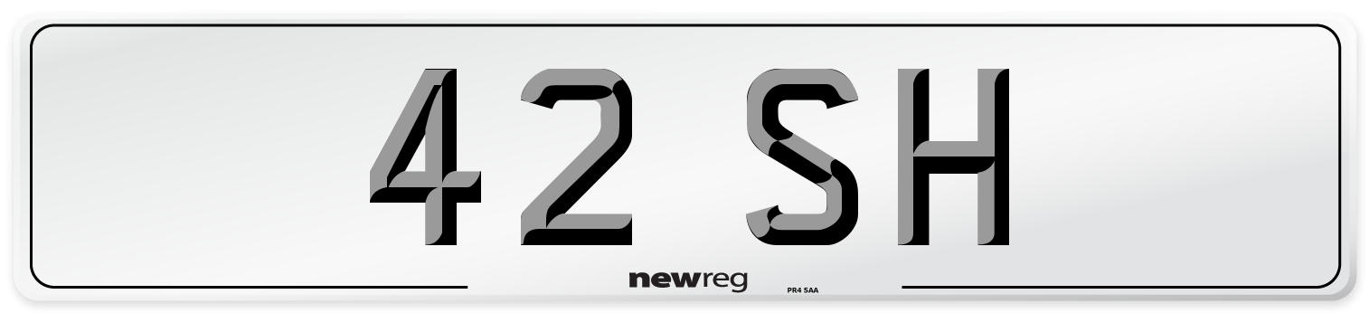 42 SH Number Plate from New Reg